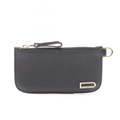 Delvaux Vagabond Leather Coin Wallet Black
