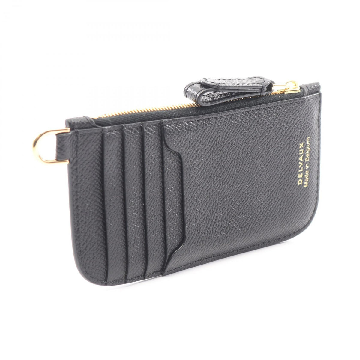 Delvaux Vagabond Leather Coin Wallet Black