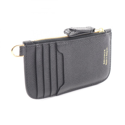 Delvaux Vagabond Leather Coin Wallet Black