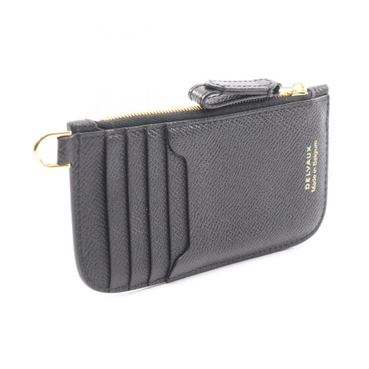 Delvaux Vagabond Leather Coin Wallet Black