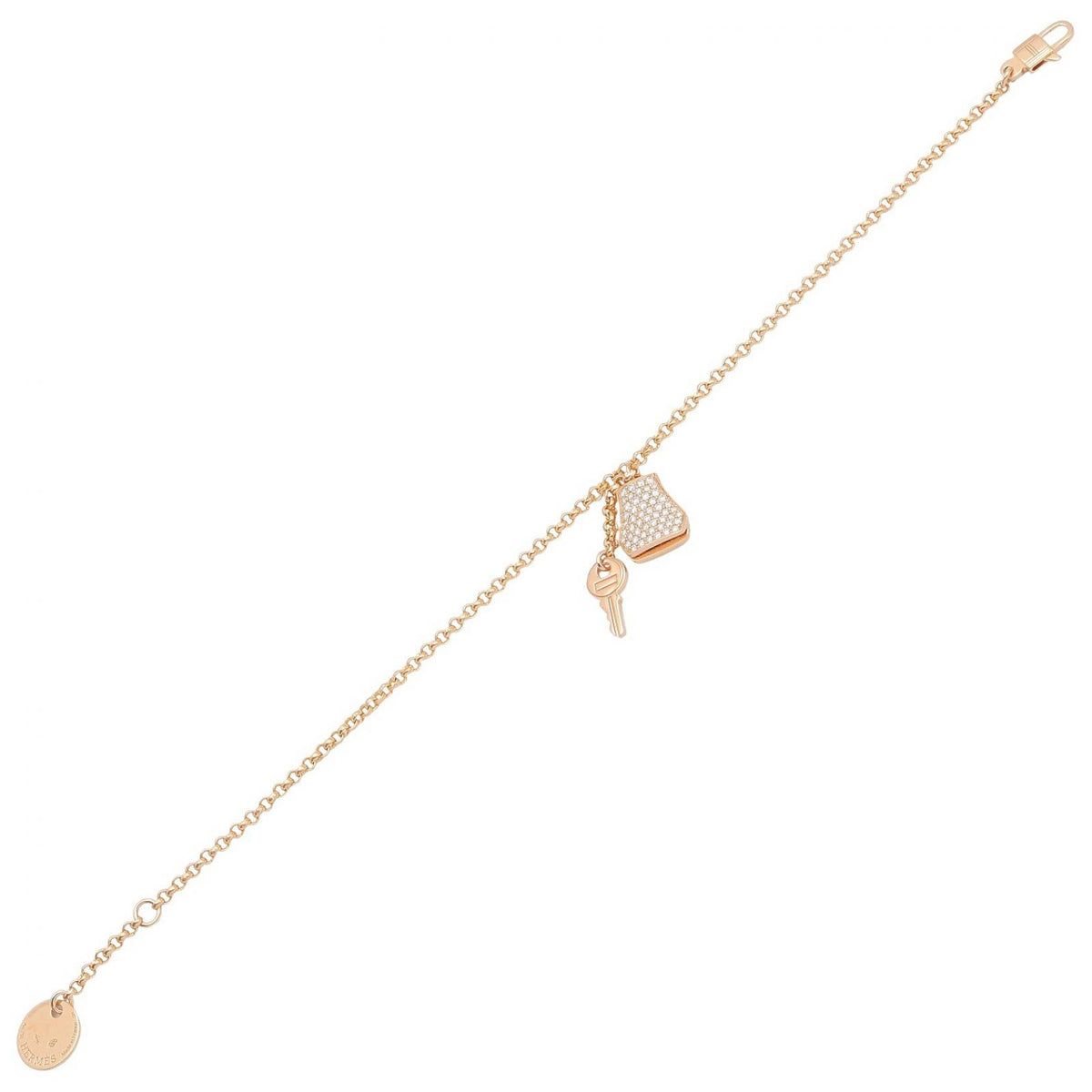 HERMES Kelly Clochette Diamond Bracelet