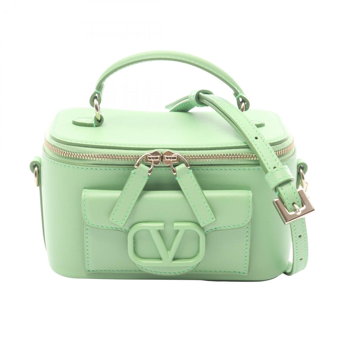Valentino Garavani VLOGO Leather Bag Green