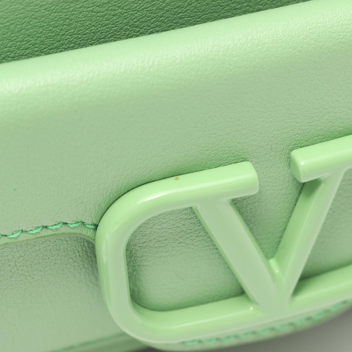 Valentino Garavani VLOGO Leather Bag Green