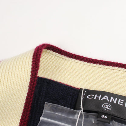 CHANEL Lion Button Cashmere Cotton Cardigan Size 36