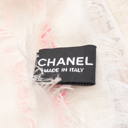 CHANEL Text Silk Cashmere Scarf