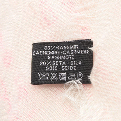CHANEL Text Silk Cashmere Scarf