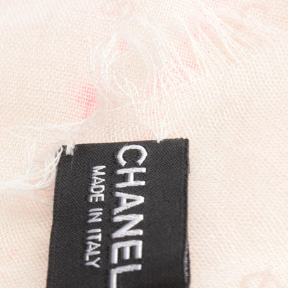 CHANEL Text Silk Cashmere Scarf