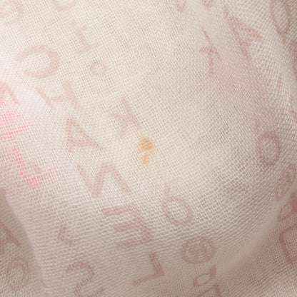 CHANEL Text Silk Cashmere Scarf