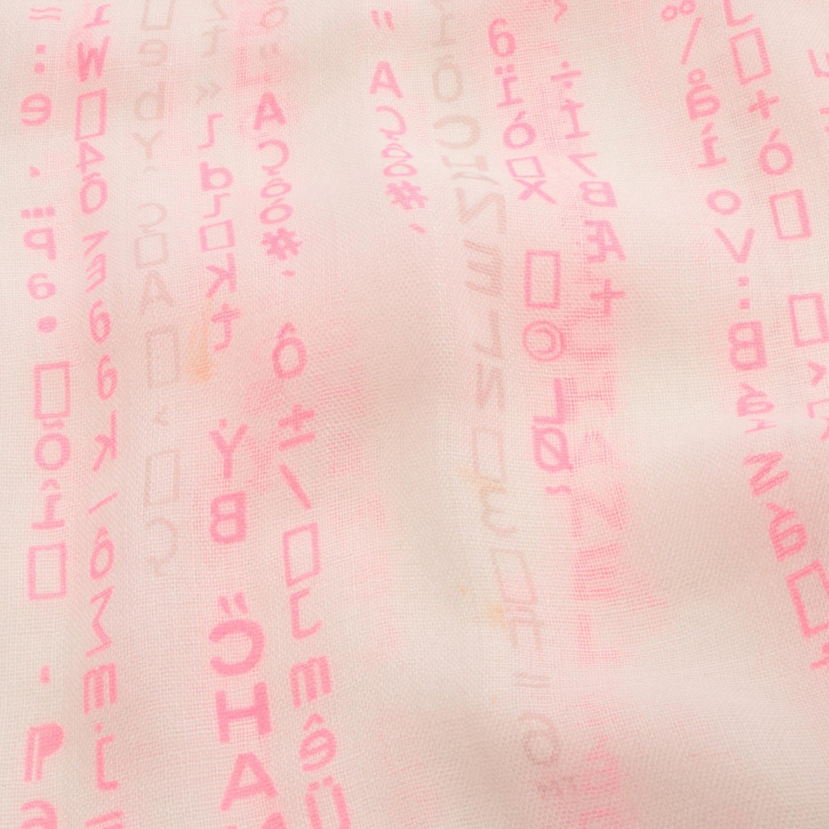 CHANEL Text Silk Cashmere Scarf