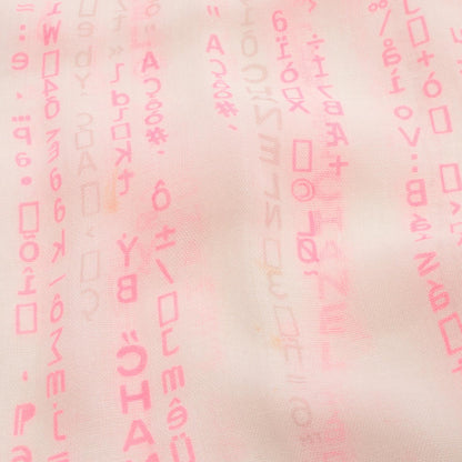 CHANEL Text Silk Cashmere Scarf