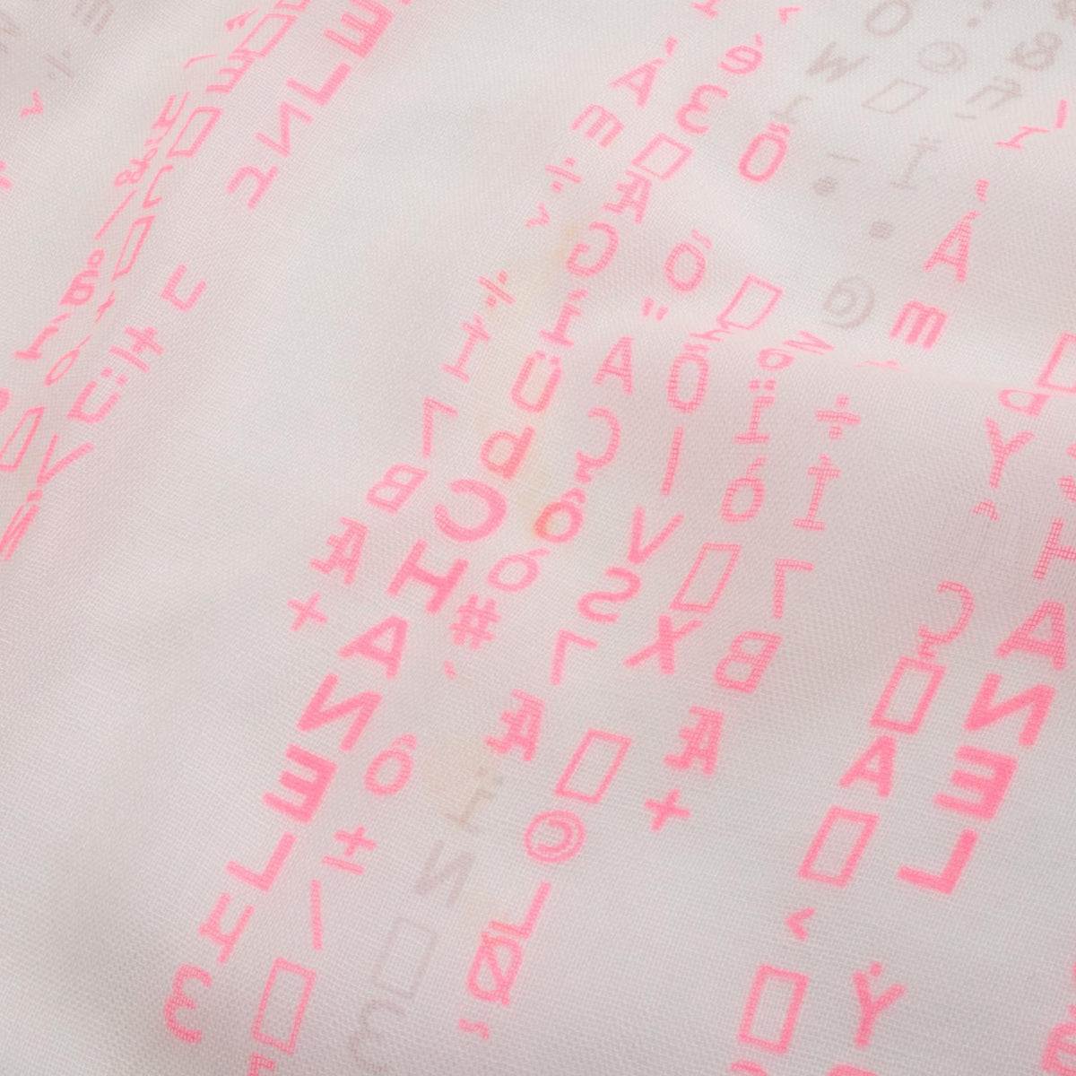 CHANEL Text Silk Cashmere Scarf