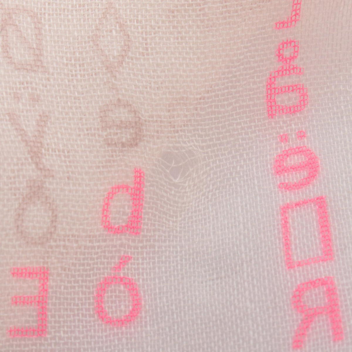 CHANEL Text Silk Cashmere Scarf