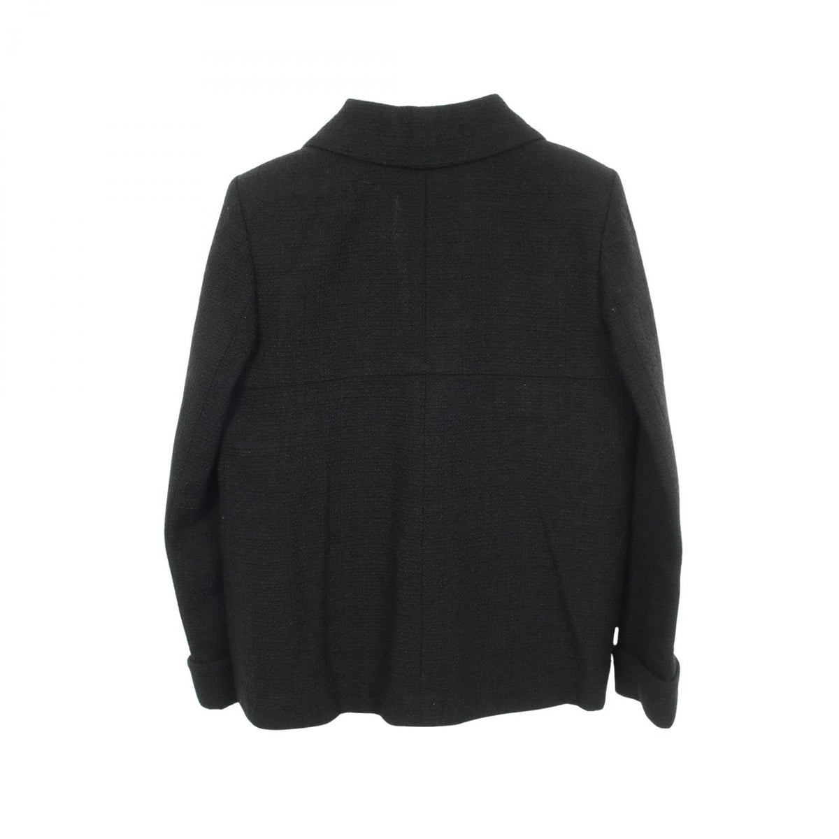 CHANEL Wool Blazer Black Size 36