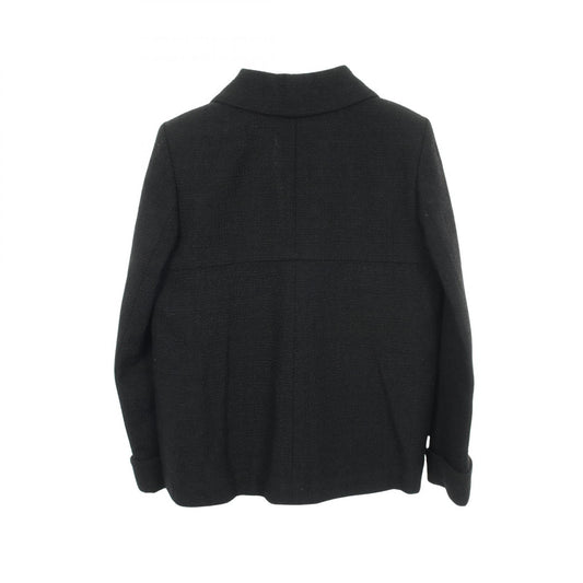 CHANEL Wool Blazer Black Size 36