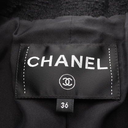 CHANEL Wool Blazer Black Size 36