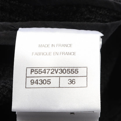 CHANEL Wool Blazer Black Size 36
