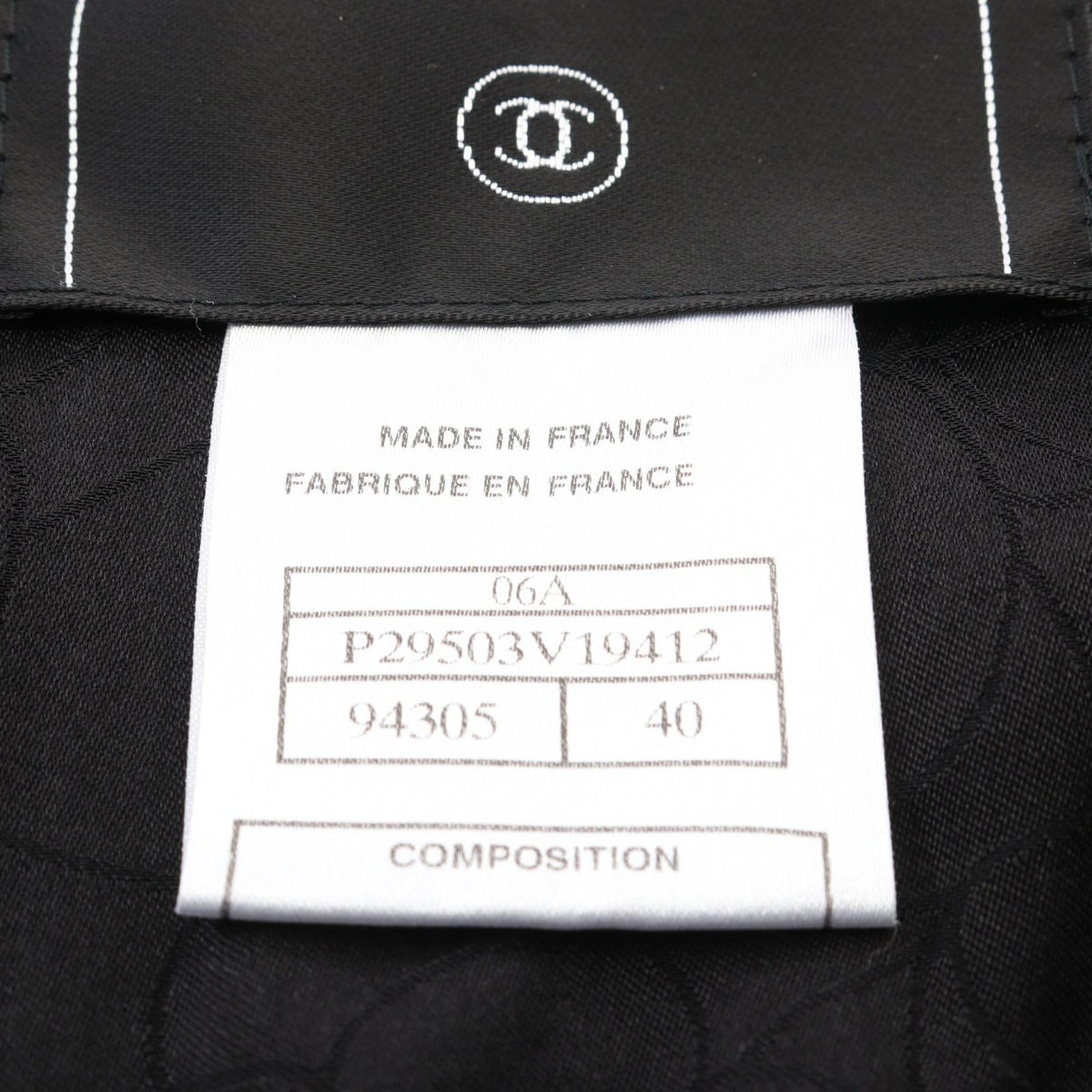 CHANEL Wool Tailored Blazer Black Size 40