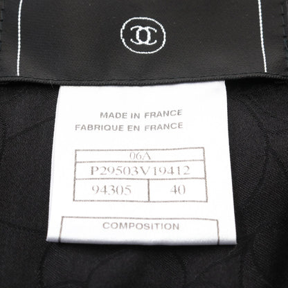 CHANEL Wool Tailored Blazer Black Size 40