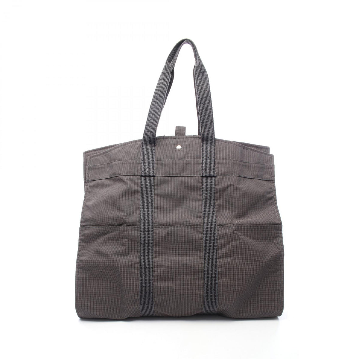 HERMES Herline Nylon Canvas Bag Gray