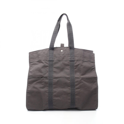 HERMES Herline Nylon Canvas Bag Gray