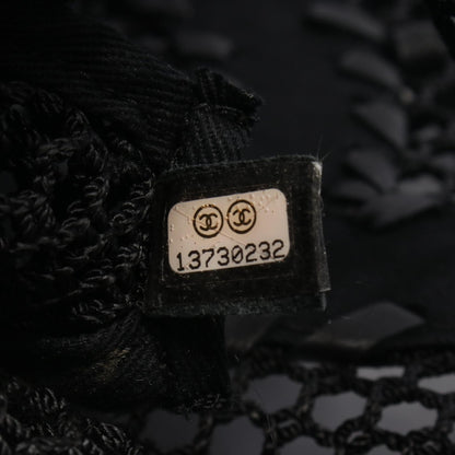CHANEL Coco Mark Leather Mesh Shoulder Bag