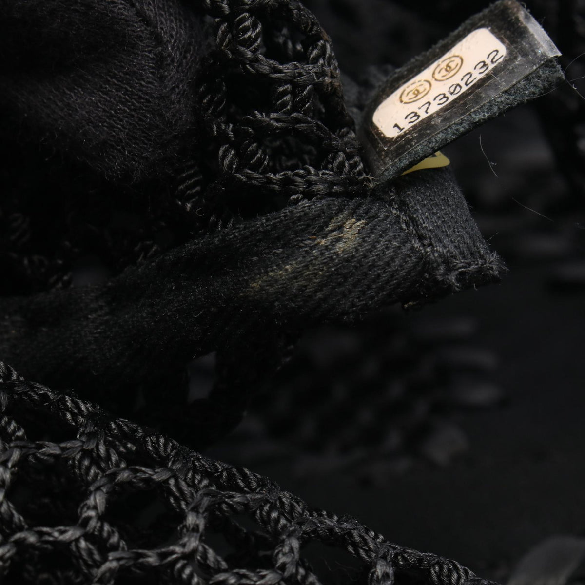 CHANEL Coco Mark Leather Mesh Shoulder Bag