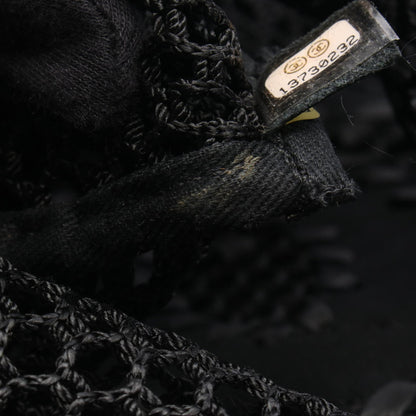 CHANEL Coco Mark Leather Mesh Shoulder Bag