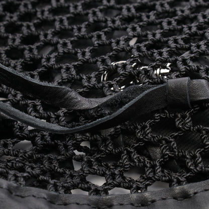 CHANEL Coco Mark Leather Mesh Shoulder Bag