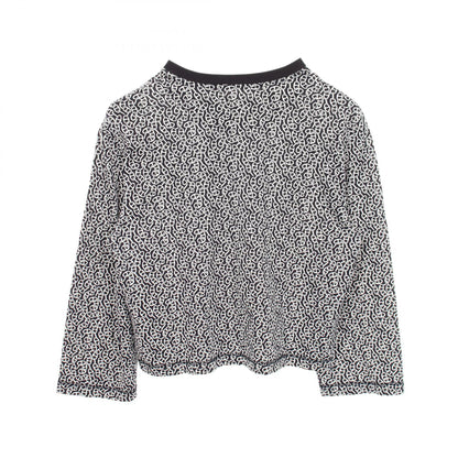 HERMES Naoussa Chaine Print Long T-Shirt White/Navy Size 34