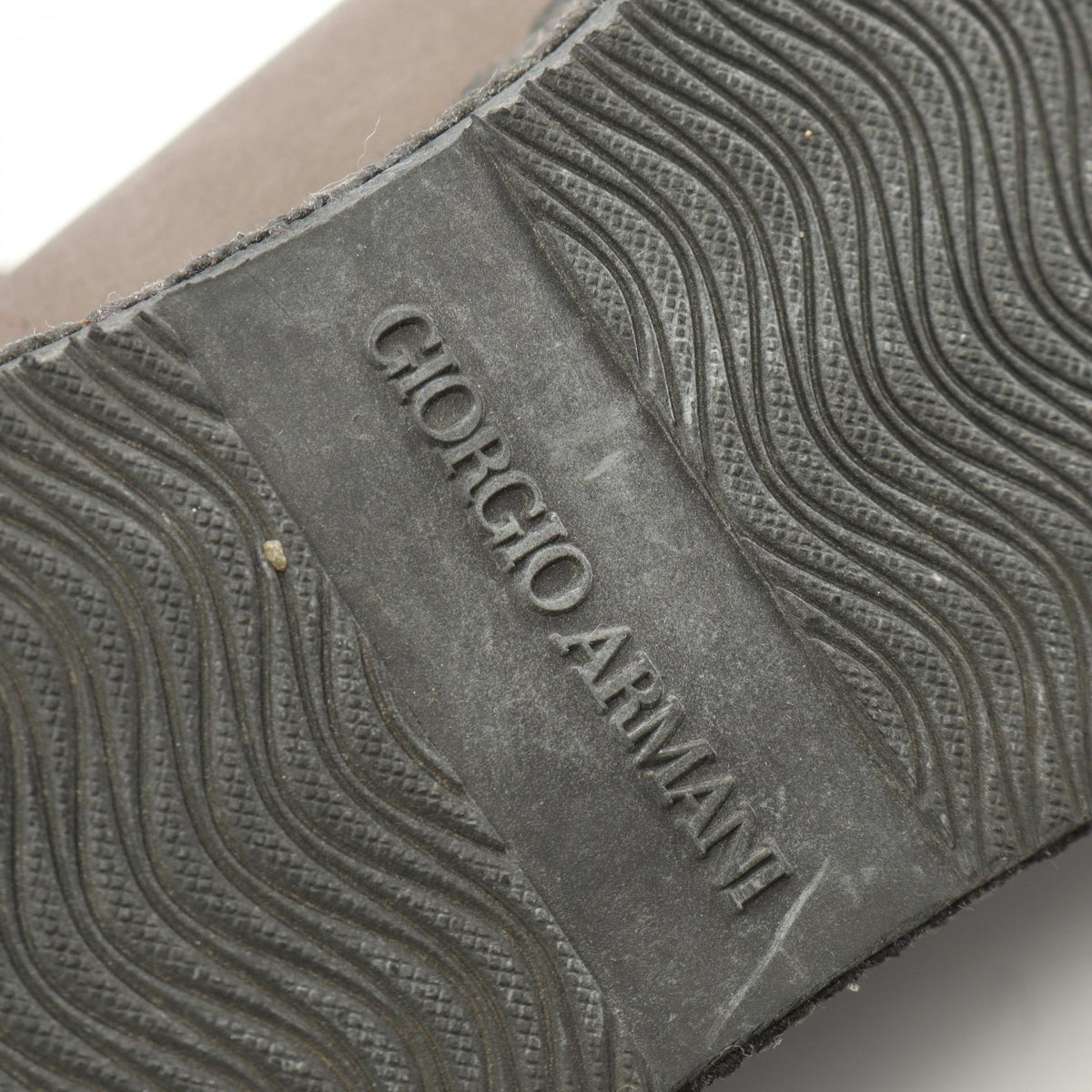 GIORGIO ARMANI Brown Shearling Long Boots Size 38.5