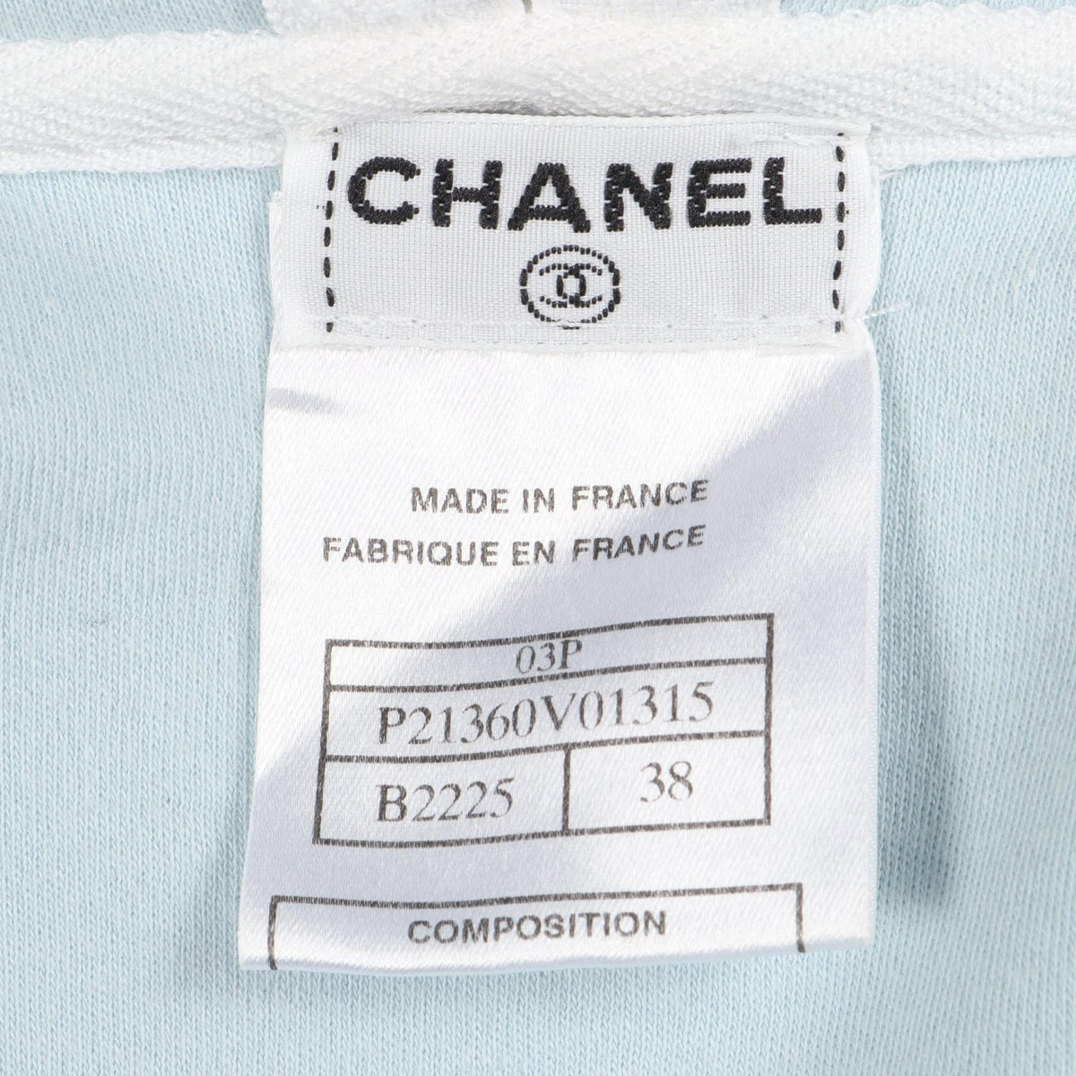 CHANEL 03P Sportline Cotton Hoodie - White Size 38