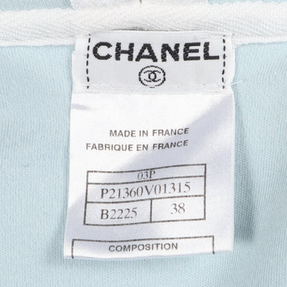 CHANEL 03P Sportline Cotton Hoodie - White Size 38