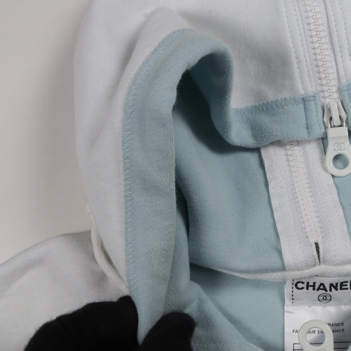 CHANEL 03P Sportline Cotton Hoodie - White Size 38