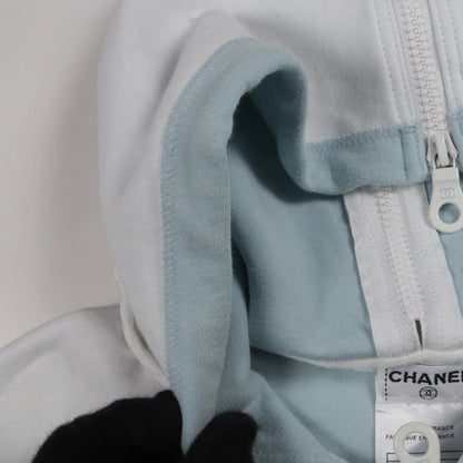 CHANEL 03P Sportline Cotton Hoodie - White Size 38