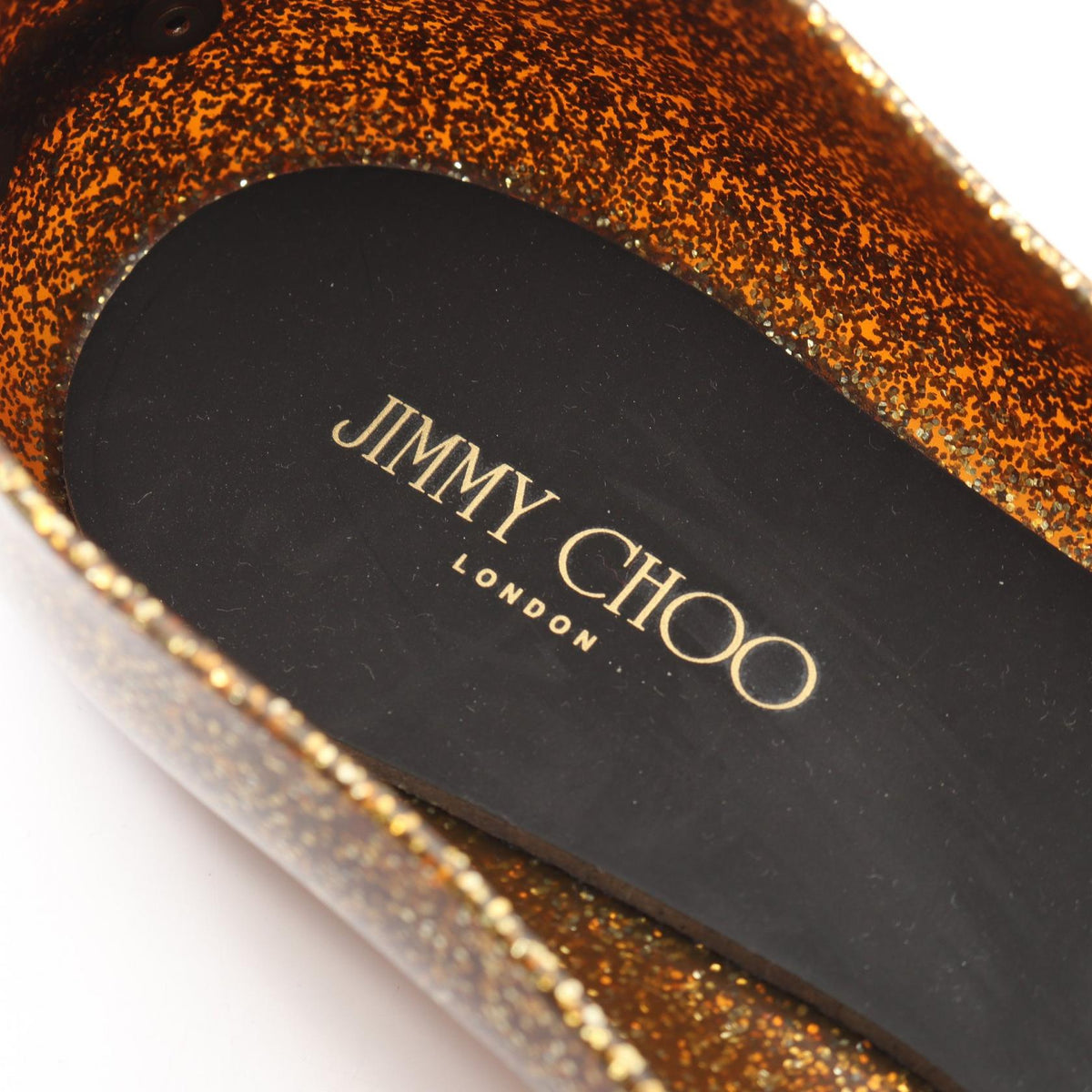 JIMMY CHOO Glitter Pumps Gold Size 38