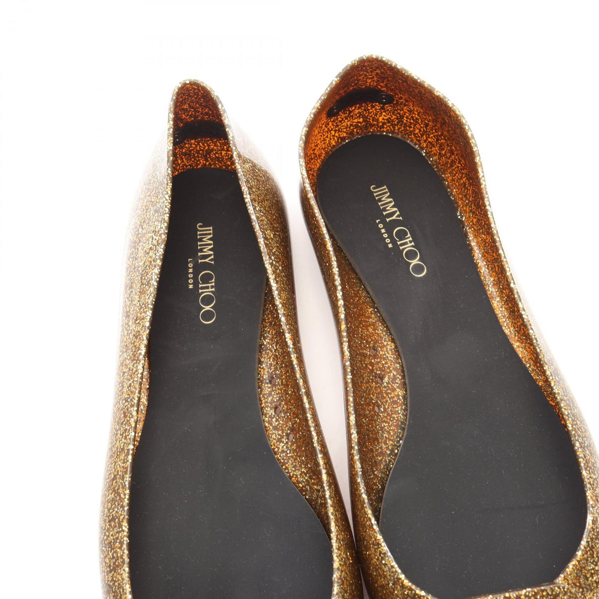 JIMMY CHOO Glitter Pumps Gold Size 38