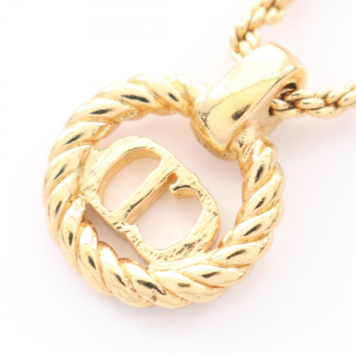 Dior CD Logo Gold Plated Necklace