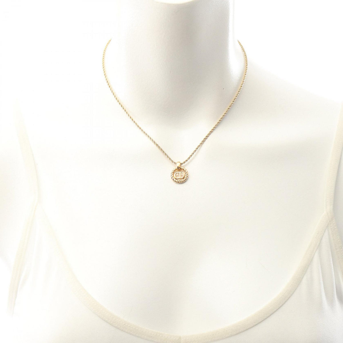 Dior CD Logo Gold Plated Necklace