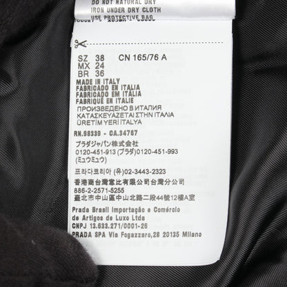 Miu Miu Logo Embroidered Cropped Wool Blouson Size 38