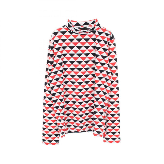PRADA Geometric Stretch Nylon T-Shirt White Size L
