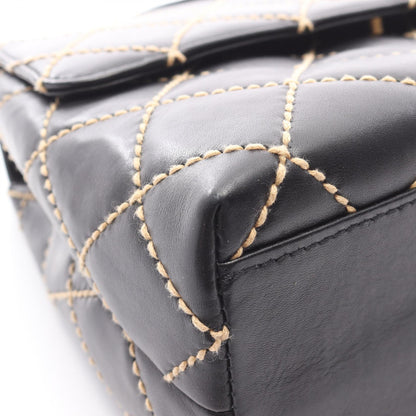 CHANEL Wild Stitch Top Handle Bag Gold HW
