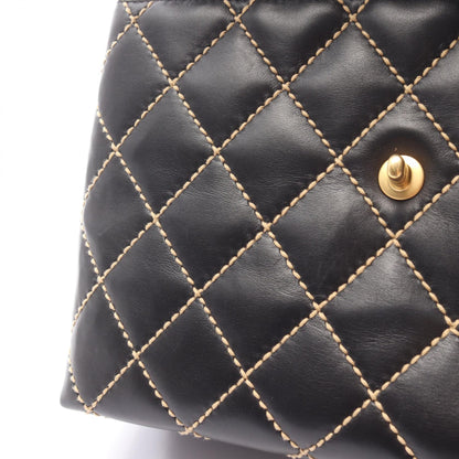 CHANEL Wild Stitch Top Handle Bag Gold HW