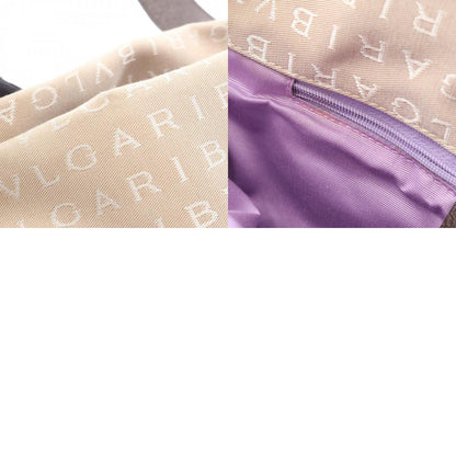 BVLGARI Logomania Canvas Leather - Beige Tote
