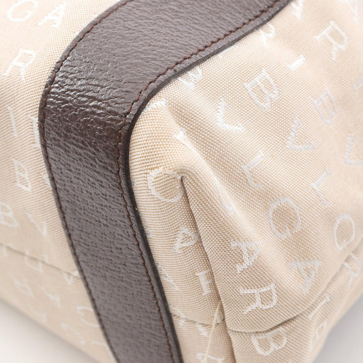 BVLGARI Logomania Canvas Leather - Beige Tote