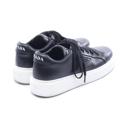 PRADA Triangle Logo Leather Sneakers Size 37.5