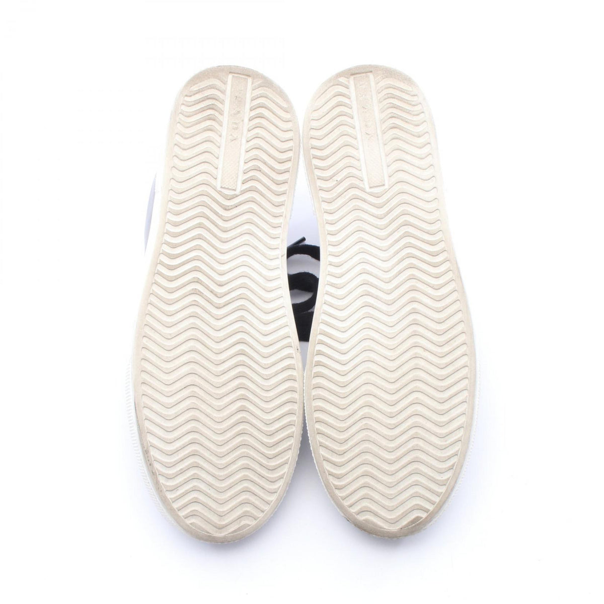 PRADA Triangle Logo Leather Sneakers Size 37.5