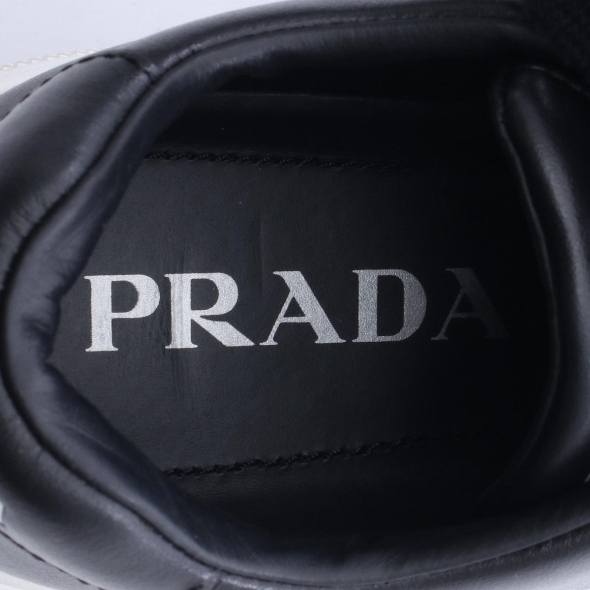 PRADA Triangle Logo Leather Sneakers Size 37.5