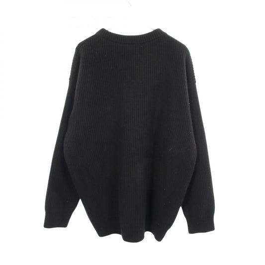 CELINE Oversize Rib Logo Wool Sweater Size M