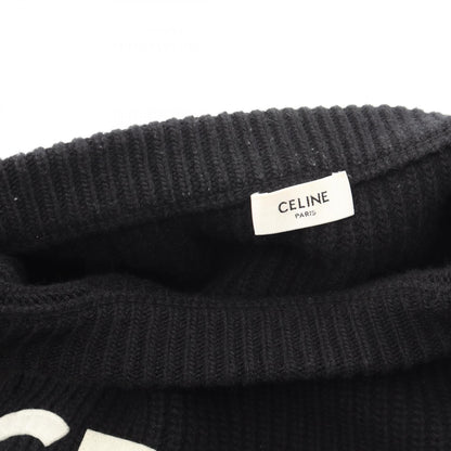 CELINE Oversize Rib Logo Wool Sweater Size M
