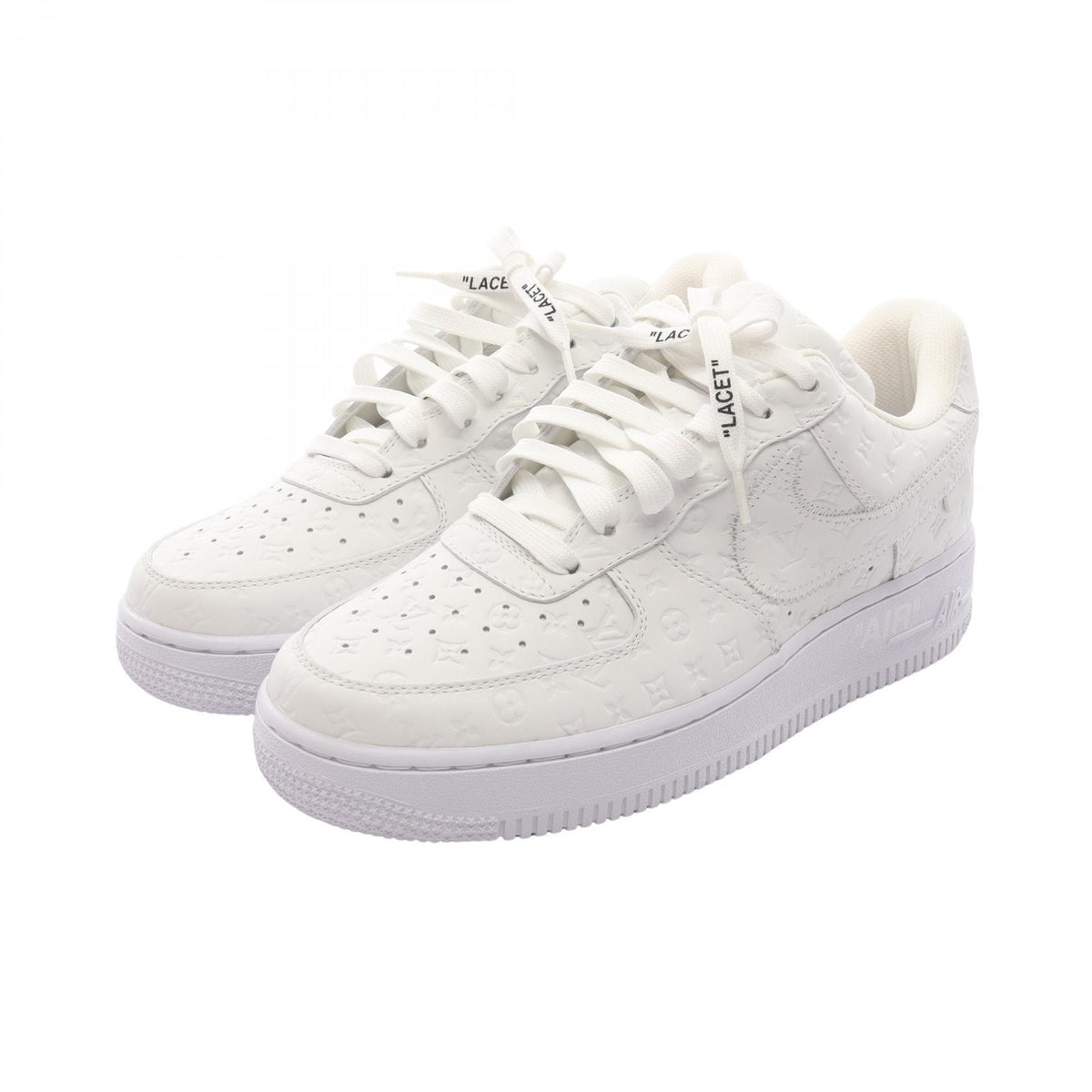 LOUIS VUITTON x NIKE Air Force 1 Monogram Sneakers Size UK 7